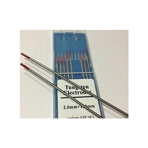 10PCS 2% Thoriated WT20 Red TIG Welding Tungsten Electrode 5/64 Inch x 6 Inch 2.0 x 150mm