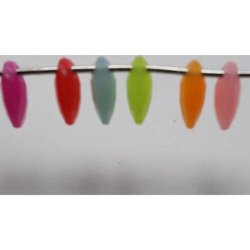 100 Mixed Jelly Color Acrylic Faceted Teardrop Pendants 18X13mm Top Hole