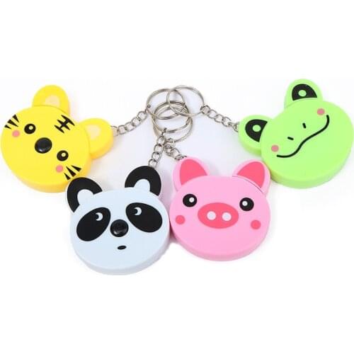 150cm/60" Cute Kawaii Animal Roll Automatic Stretchtable Ruler Stationery Sewing Measure Ruler Measuring Tape Keychain Household