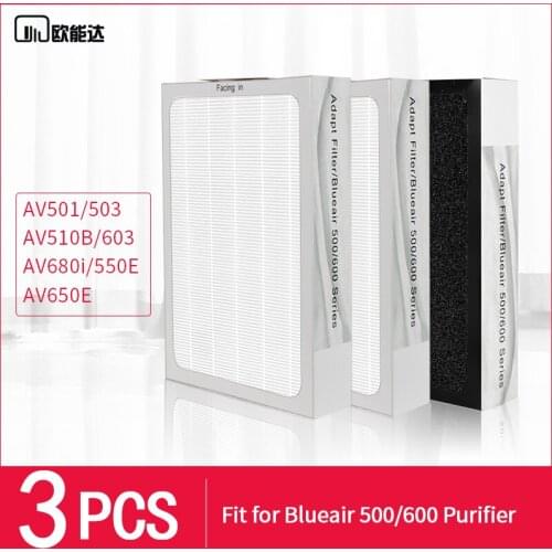 3PCS for Blueair / Bruges 501/503/550E/510B/603/650E composite filter