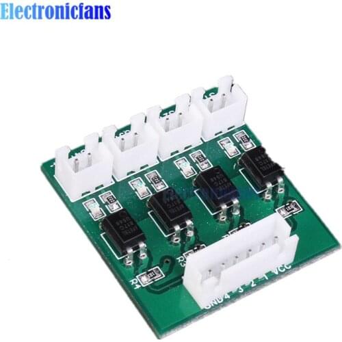 4 Channel 4CH Optical Coupler Isolation High/Low Level Voltage Converter Module Board Low Level Valid Easy To Connect