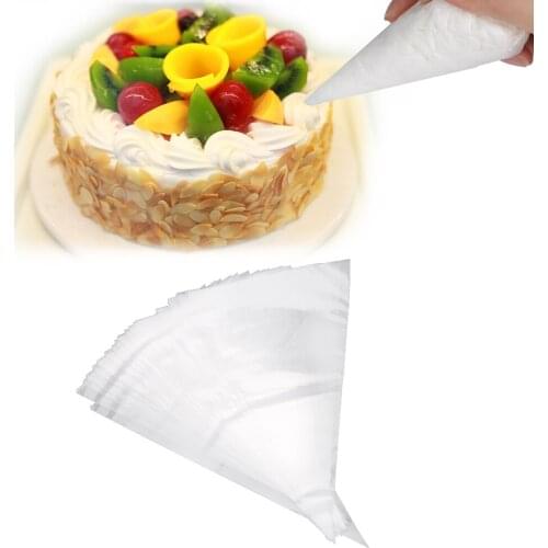 50pcs Disposable Pastry Bag Fondant Cake Cream Bag Icing Piping Bags Cake Tools Cake Cupcake Decorating Tools