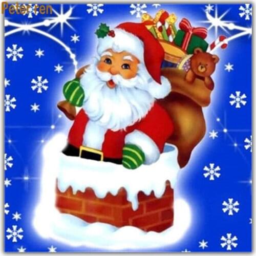 Diamond painting cross stitch Christmas Square\Round diamond mosaic Rhinestone Full Diamond embroidery Santa Claus gift snowflak