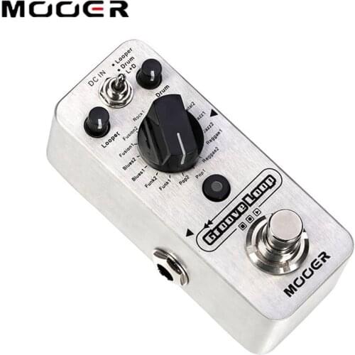 Mooer Groove Loop Drum Machine Guitar Effect Pedal Effector Phrase Loop Drum Machine for Electric Guitar Looper 20 Min Recording