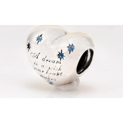 DoDoFly Authentic S925 Silver Cinderellas dream light blue zircon beads Fit Original Charms Bracelet Necklace DIY Jewelry