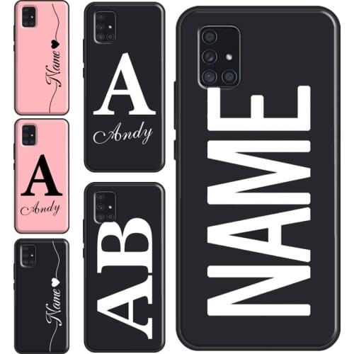 Personalised Name Initials Case For Samsung Galaxy A21S A01 A11 A31 M31 M21 A20e A7 2018 A10 A30 A40 A50 A70 A51 A71