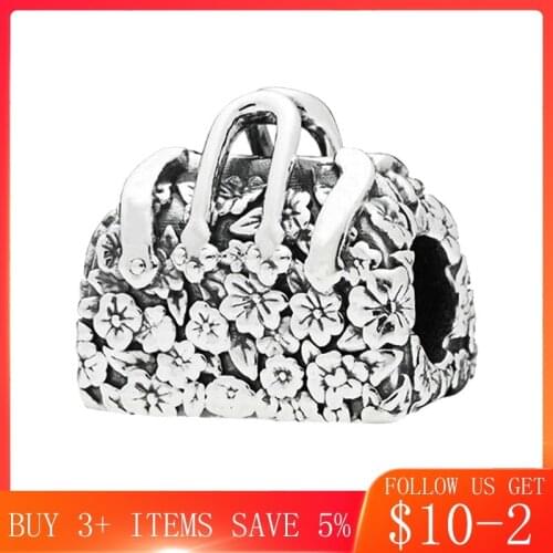 CodeMonkey 100% Real 925 Sterling Silver Women Bag Charm Fit Original Design Bracelet Beads DIY Jewelry Making CMC015