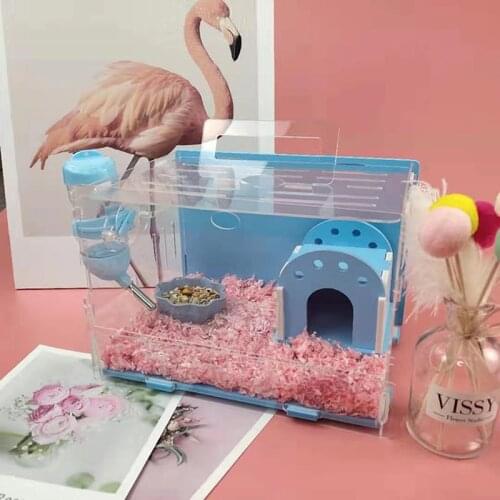 Hamster House Acrylic Transparent Guinea Pig Cage Oversized Villa Double Nest Small Pet Supplies Package Valentines Day Gift