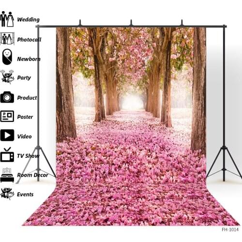 Flowers Blossom Tree Art Photo Studio Backdrop For Baby Portrait Photophone Photography Spring Forest Natural Scenic Backgrounds