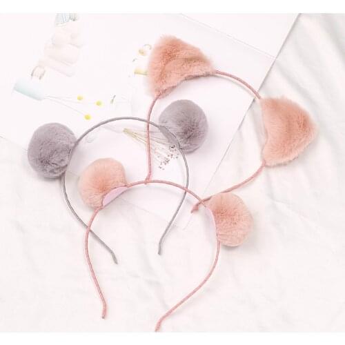 Korea Winter Hair Accessories lovely Wool Pearl Diamond Flower Crown Headband Hair Band Hair Bow Princess 4