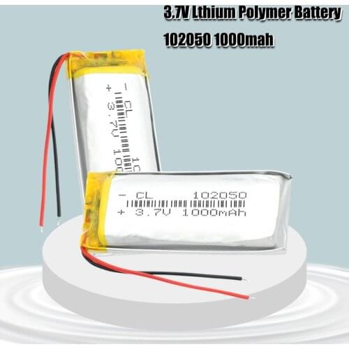 1000mAh 3.7V 102050 Lithium Polymer Li-Po li ion Rechargeable Battery For MP3 MP4 MP5 GPS DVD tablet Bluetooth camera Lipo cell