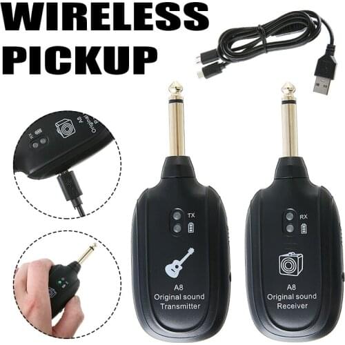Mayitr 1Set High Quality Guitar Wireless System Transmitter & Receiver Portable Mini Rechargeable Electric Guitar Receivers