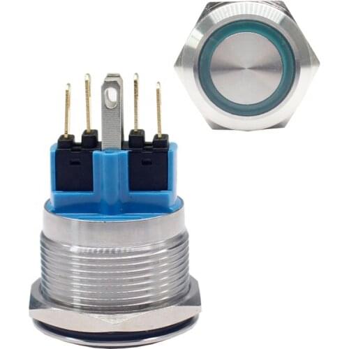 5A 250VAC M22 Metal push button switch IP67 waterproof switch smart home nintendo switch