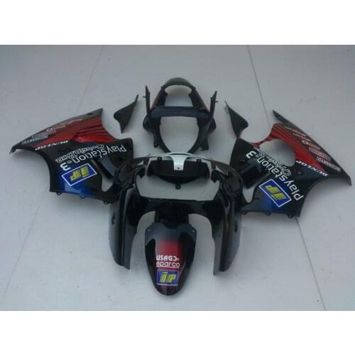 Customize free injection mold for Kawasaki Fairing kit ZX 6R 2000 2001 2002 ZX6R 00 01 02 red black fairings set AA19