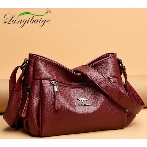 2020 New Women Leather Handbags Soft Large Capacity Casual Tote Bag High Quality Female Leather Shoulder Bag Female Sac A Main
