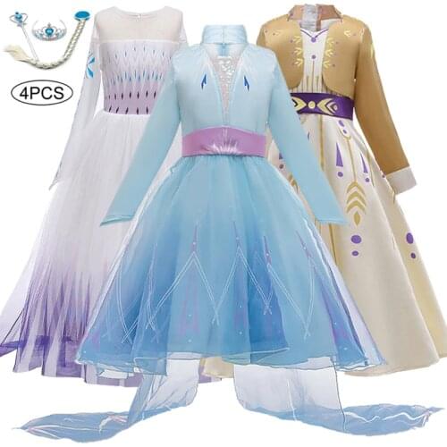 2021 Baby Girls Clothes Girls Dress Kids Dresses For Girls Cosplay Costume Christmas Girl Wedding Party Princess Dress