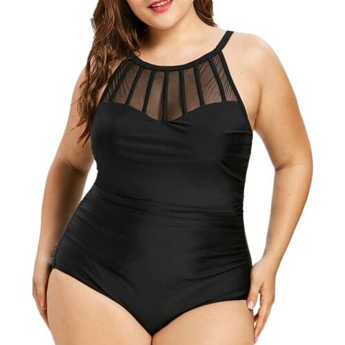 Черные слитные купальники OULING China At AliExpress