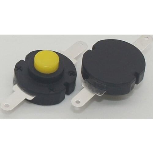 10pcs 13*14mm flashlight switch high quality 13*14 flat foot ON OFF yellow button switch AC250V 1.5A