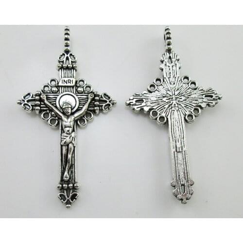10pcs of Metal INRI Saint Benedict Crucifix Cross Pendant