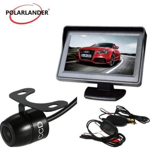 4.3 Inch TFT LCD Monitor with 2 way AV input Wireless Video Transmit + Mini 170 degree Camera kit