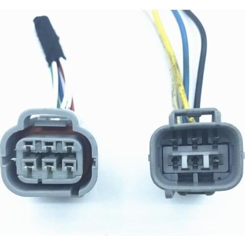 6Pin Male and Female headlamp harness plug with 15cm wire For Toyota Highlander Camry Corolla Reiz RAV4