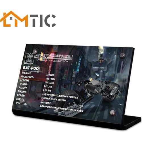 Acrylic Display Stand Brand For 5004590 Bat-Pod Series Building Blocks Childrens Toys Gift(No Block)