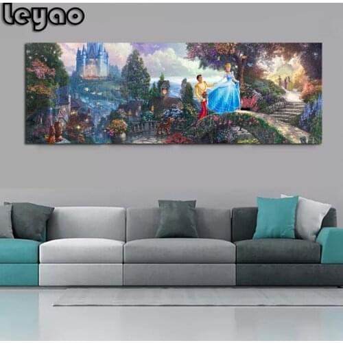 Diamond Embroidery Castle,Tale,Fairy,Prince,Princess Picture Of Rhinestones Full Square 5d Diy Diamond Painting Cross Stitch