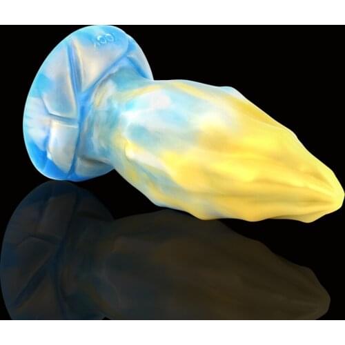 Blue Soft Huge Anal Plug Adult Button Erotic Liquid Silicone Big Anal Balls Prostate Massager Anal Vaginal Expanders Sexy Toys