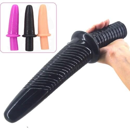 BDSM Super Iong anal dildo butt plug prostate massage anus dilator masturbation device with handle simulation penis anal plug