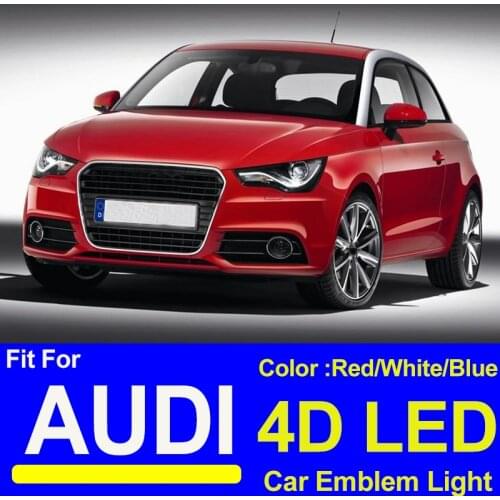 18.2CM 27.3CM 28.5CN Car Logo Emlem 4D LED Light Front Hood Head Trunk Rear Covers Boot Badge for A3 A5 A7 A4L A6L Q3 Q5 TT