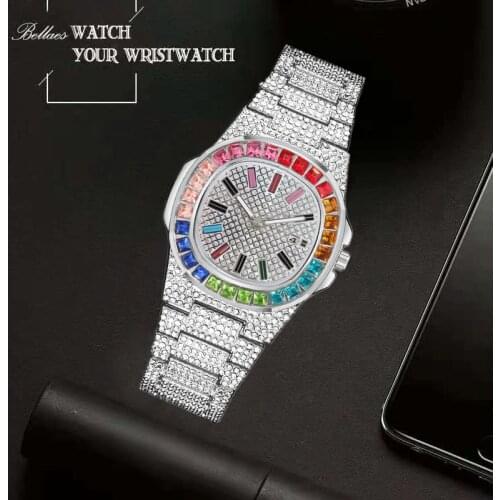 Watch Men Top Brand for Men Women Luxury New Style Fashion Iced Out Watches Gold Sliver Wrist Watch Mens Gifts Relogio Masculino