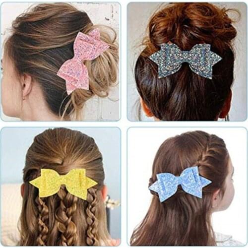 Childrens Bowknot Hairpin Baby Girl Big Flash Bow Hair Clip Fashion New Easy To Carry Kids Safety Hair Accessories