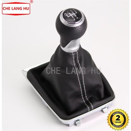 For VW Golf 7 a7 mk7 GTI GTD 2013 2014 2015 2016 2017 car-styling 5 speed Gear stick shift knob With black leather boot