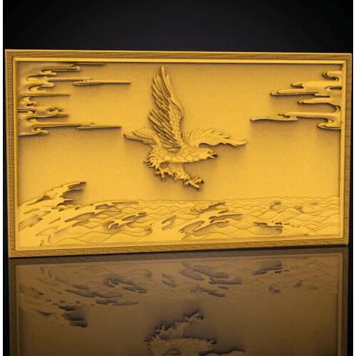 3D model relief for cnc in STL file format Eagle Home Decor Painting