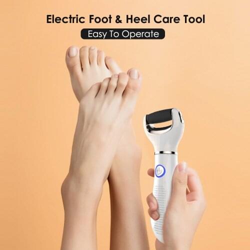Electric Foot Heel Care Tool Cordless Electric Callus Remover Powerful Rechargeable Electric Shaver with Waterproof Roller Heads