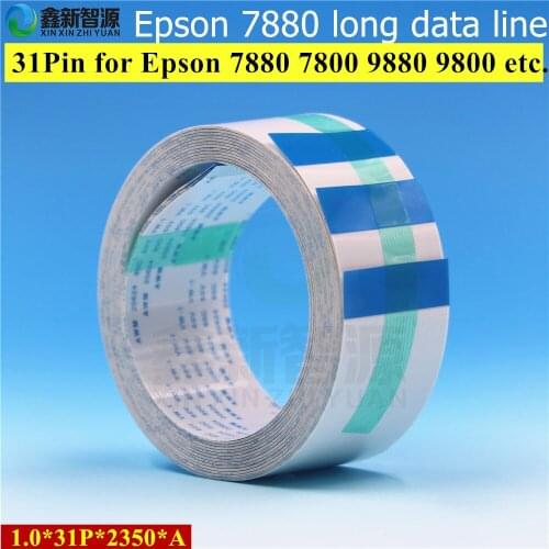 Epson 7880 9880 7800 9800 DX5 printhead mainboard cable 31pin for Mutoh Xenon Skycolor eco solvent printer dx5 long date cable