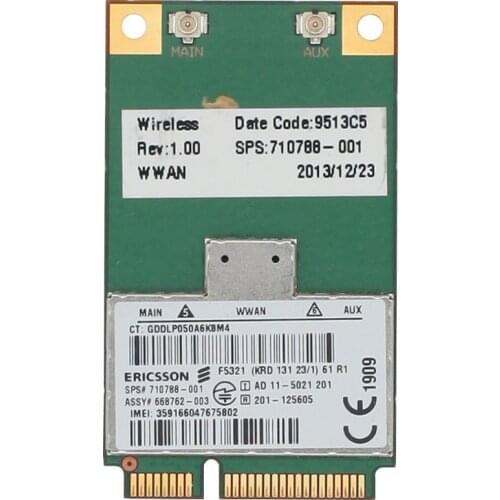Ericsson F5321GW Broadband Mobile 3G PCIe VNJRG WWAN Card DW5560 for Dell E5430 E5530 E6230 E6330 E6430 ATG E6530 Vostro 3360