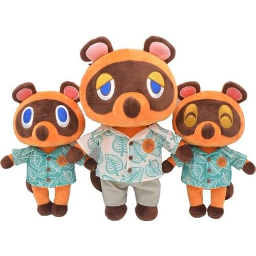 20-28cm Anime Game Raccoon Plush Toy Animal Crossing Tom Nook Stuffed Doll Isabelle Pillow Cute Gift