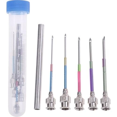 5Pcs Embroidery Stitching Punch Needle Sewing Tool With Needle Bottle DIY Tool