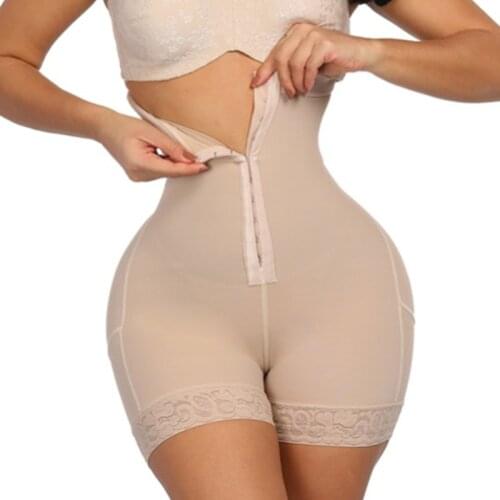 High Waist Trainer Body Shapewear Women Fajas Slimming Underwear with Tummy Control Panties Breasted Lace Butt Lifter Shorts