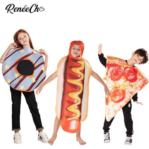 Halloween Costume For Girls Kids Hot Dog Costume boys costume for carnival 2020 funny child hotdog cosplay tunic halloween kids