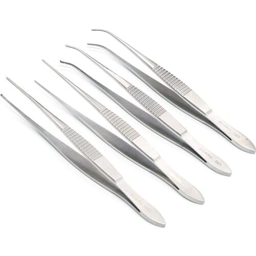 Hook with teeth 10cm stainless steel cross-grained lip head hook straight elbow plastic fat tweezers