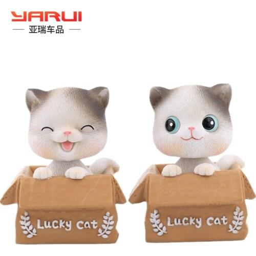 Personality creativity car shake head kitten cute car accessories high-end women