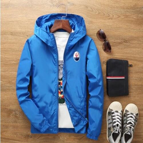 Maserati Car Car Logo 2021 Summer New Mens Casual Bomber Jacket Fashion Outdoor Ultra-Thin Zipper Sports Sunscreen Clothing