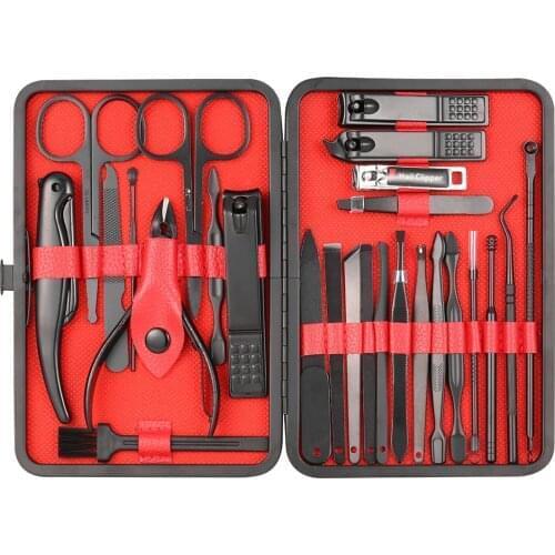 15-26PCS Nail Clipper Sets Manicure Set Pedicure Sets Nail Kit Professional Set Nail Cutter Manicure Kit Tools for Manicure Tool