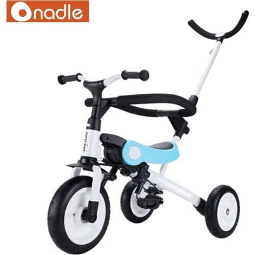 Nadle Childrens tricycle Foldable bicycle Ride. Slide 3 in 1 2-3-6 years old. Baby balance bike trolley Free shipping