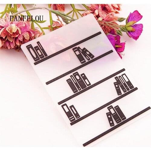 NEW bookcase Embossing folders Plastic For Scrapbooking DIY Template Fondant Cake Photo Album Easter Card Making