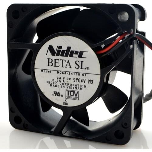 New original D06A-24TS8 01 24V 0.15A 6025 double ball 2-wire ultra-quiet cooling fan