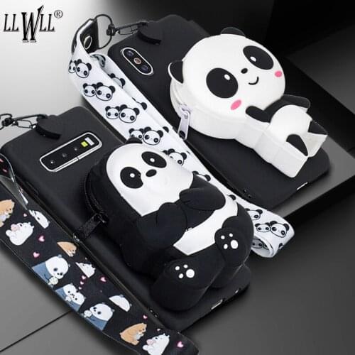 Chain Necklace Phone Case For Samsung Galaxy A80 A70 A50s A40s A30s A20s A20e A10s A20E Cartoon Lanyard Neck Strap Key Cover