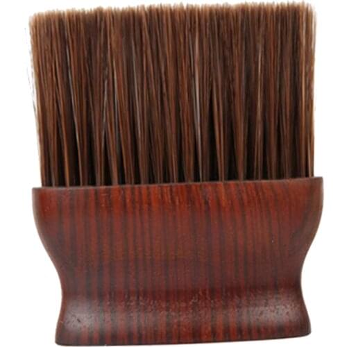 Barber Hair Cutting Brush Natural Fiber Hairbrush Wooden Handle Cutting Kits Skin-friendly